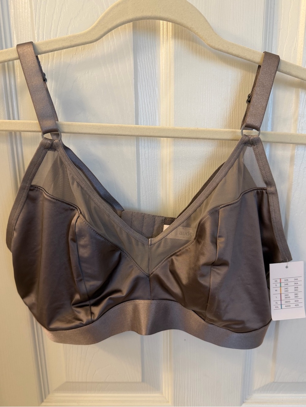 Women's Satin Unlined Triangle Bralette from Auden™ Sz XL NWT